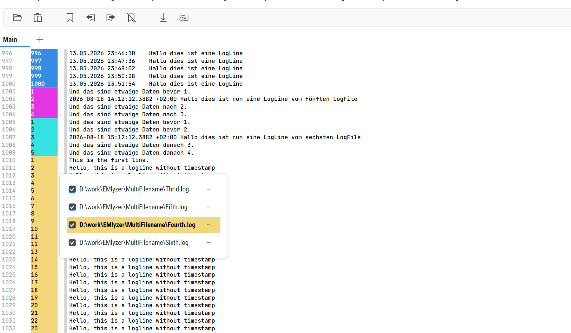 Open files